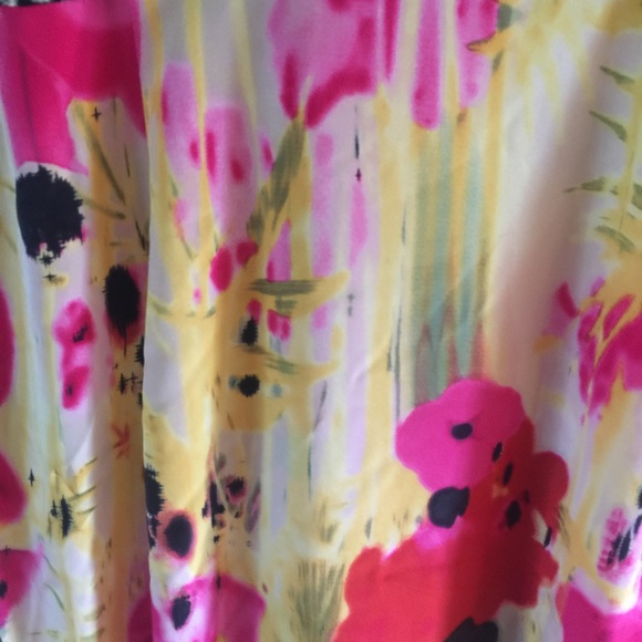 ANTHRO TABITHA Silk Floral Button Down Tunic Dress - Picture 7 of 8